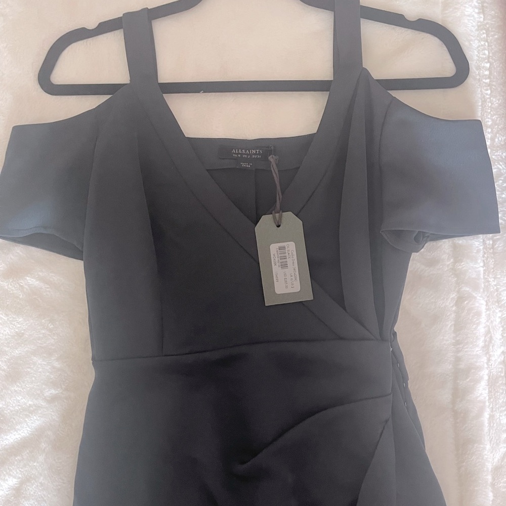 (NEW) ALLSAINTS Cadia Dress, Charcoal, Size 2, new with tags!